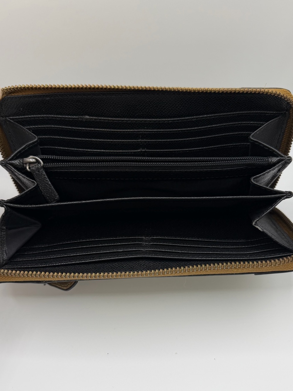Coach Metallic Mickie (F52645) Bronze Toned Leather Wallet - Picture 7 of 12